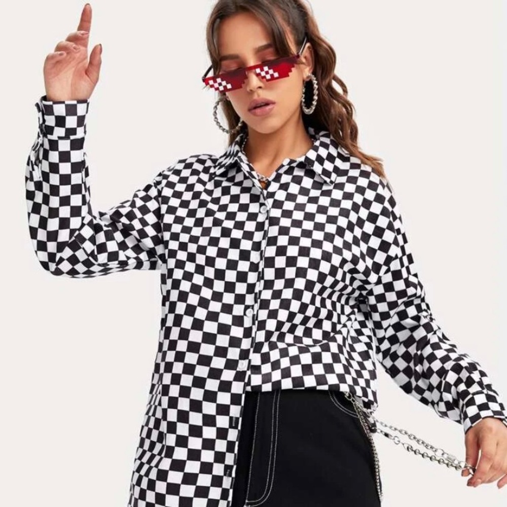 Checkerboard Button Down